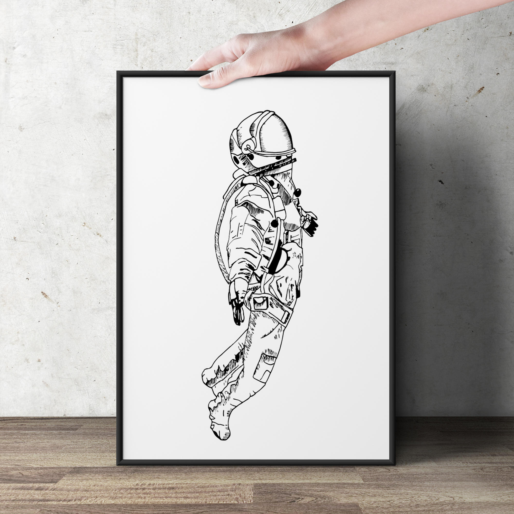 Astronaut Floating In Space | Charlene Elliott | Illustration