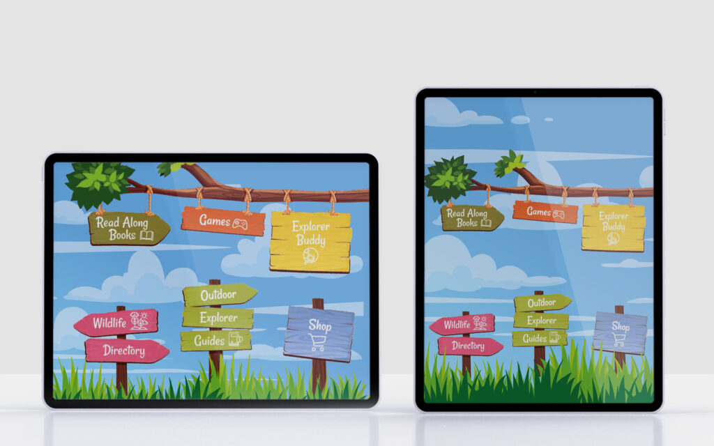digital design - johnny magory app on tablet - charlene elliott design